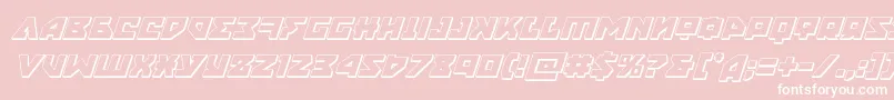 nyet3dital-fontti – valkoiset fontit vaaleanpunaisella taustalla
