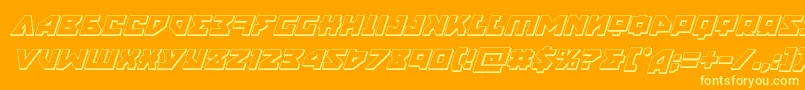 nyet3dital-Schriftart – Gelbe Schriften auf orangefarbenem Hintergrund