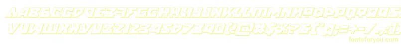 Шрифт nyet3dital – жёлтые шрифты
