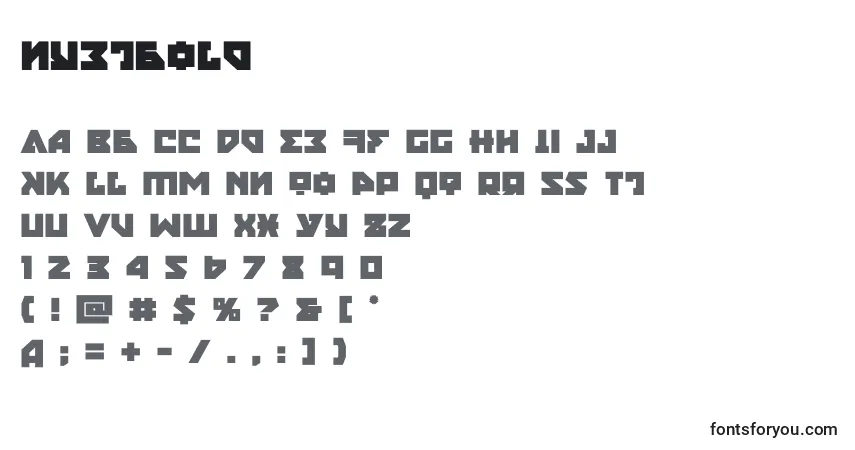 Schriftart Nyetbold (135836) – Alphabet, Zahlen, spezielle Symbole