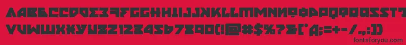 nyetbold Font – Black Fonts on Red Background