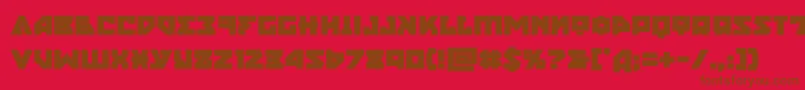 nyetbold Font – Brown Fonts on Red Background