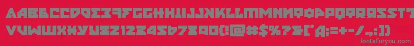 フォントnyetbold – 赤い背景に灰色の文字