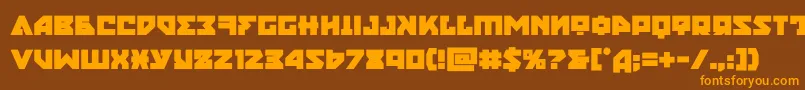 nyetbold Font – Orange Fonts on Brown Background