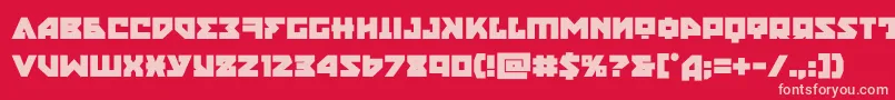 nyetbold Font – Pink Fonts on Red Background