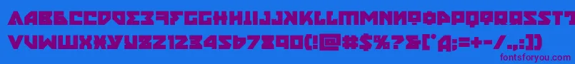 nyetbold Font – Purple Fonts on Blue Background