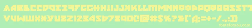 nyetbold Font – Yellow Fonts on Green Background