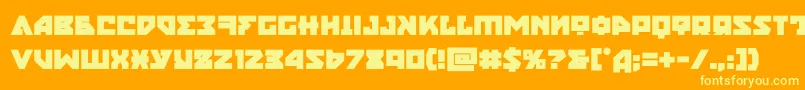 nyetbold Font – Yellow Fonts on Orange Background