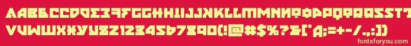 nyetbold Font – Yellow Fonts on Red Background