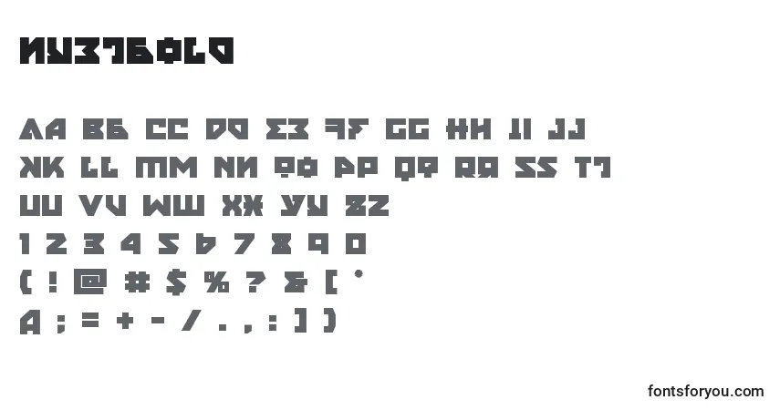 Schriftart Nyetbold (135837) – Alphabet, Zahlen, spezielle Symbole