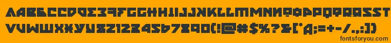 nyetbold Font – Black Fonts on Orange Background