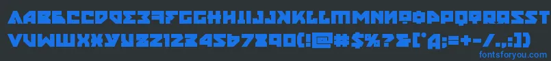 nyetbold Font – Blue Fonts on Black Background