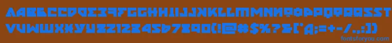 nyetbold Font – Blue Fonts on Brown Background