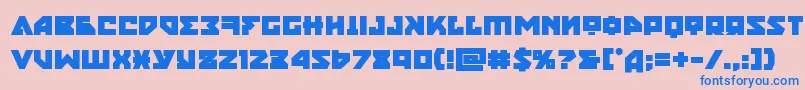 nyetbold-Schriftart – Blaue Schriften auf rosa Hintergrund