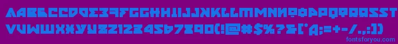 フォントnyetbold – 紫色の背景に青い文字
