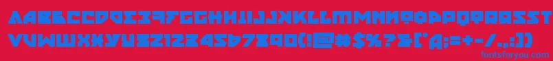フォントnyetbold – 赤い背景に青い文字