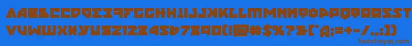 nyetbold Font – Brown Fonts on Blue Background