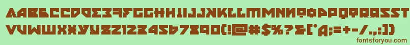 nyetbold Font – Brown Fonts on Green Background
