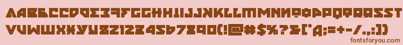 nyetbold-fontti – ruskeat fontit vaaleanpunaisella taustalla