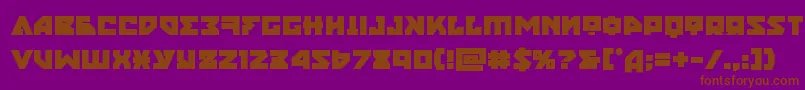 フォントnyetbold – 紫色の背景に茶色のフォント
