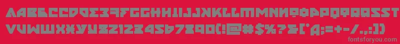 フォントnyetbold – 赤い背景に灰色の文字