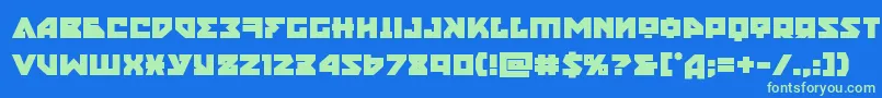 nyetbold Font – Green Fonts on Blue Background