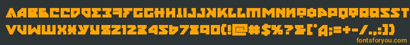 フォントnyetbold – 黒い背景にオレンジの文字