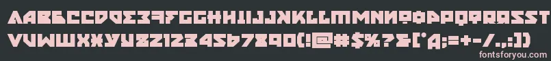 nyetbold-fontti – vaaleanpunaiset fontit mustalla taustalla