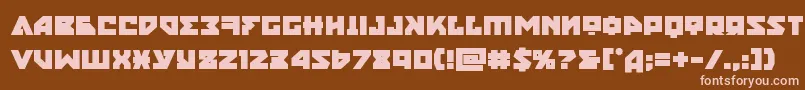 nyetbold-fontti – vaaleanpunaiset fontit ruskealla taustalla
