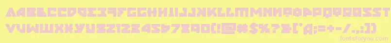 nyetbold-fontti – vaaleanpunaiset fontit keltaisella taustalla