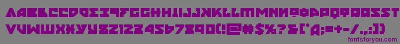 フォントnyetbold – 紫色のフォント、灰色の背景