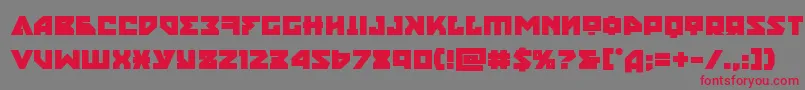 フォントnyetbold – 赤い文字の灰色の背景