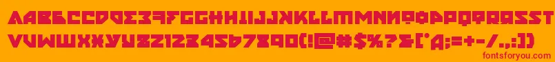 フォントnyetbold – オレンジの背景に赤い文字