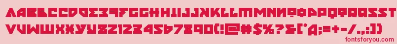 nyetbold-fontti – punaiset fontit vaaleanpunaisella taustalla