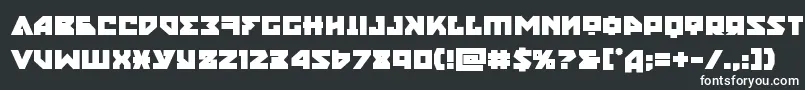 Шрифт nyetbold – белые шрифты на чёрном фоне