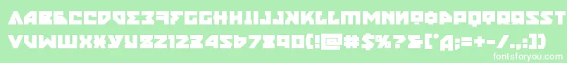 フォントnyetbold – 緑の背景に白い文字
