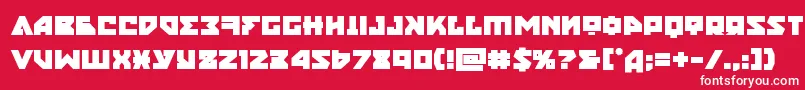 フォントnyetbold – 赤い背景に白い文字