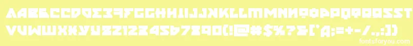 nyetbold-fontti – valkoiset fontit keltaisella taustalla