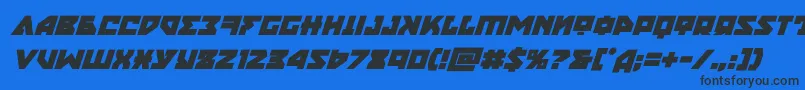 nyetboldital Font – Black Fonts on Blue Background
