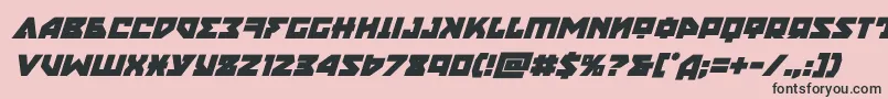 フォントnyetboldital – ピンクの背景に黒い文字