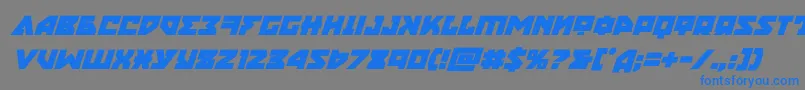 nyetboldital Font – Blue Fonts on Gray Background