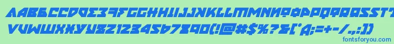 Шрифт nyetboldital – синие шрифты на зелёном фоне