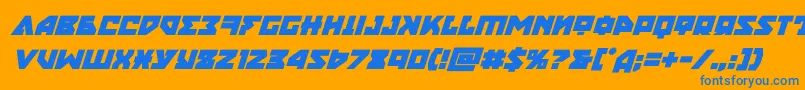 nyetboldital Font – Blue Fonts on Orange Background