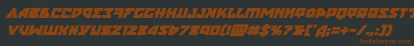 nyetboldital-fontti – ruskeat fontit mustalla taustalla