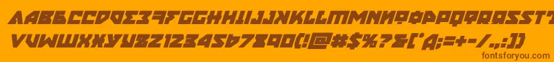 nyetboldital Font – Brown Fonts on Orange Background