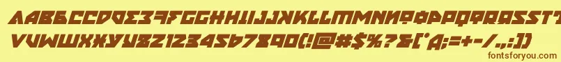 nyetboldital-fontti – ruskeat fontit keltaisella taustalla