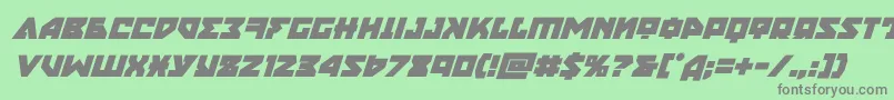 nyetboldital-fontti – harmaat kirjasimet vihreällä taustalla