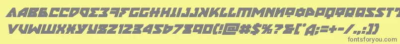 nyetboldital-fontti – harmaat kirjasimet keltaisella taustalla