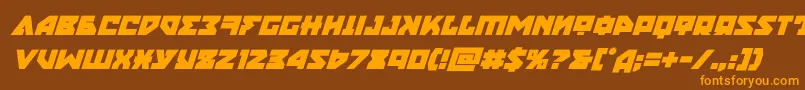 Шрифт nyetboldital – оранжевые шрифты на коричневом фоне