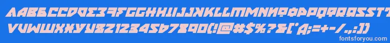 フォントnyetboldital – ピンクの文字、青い背景